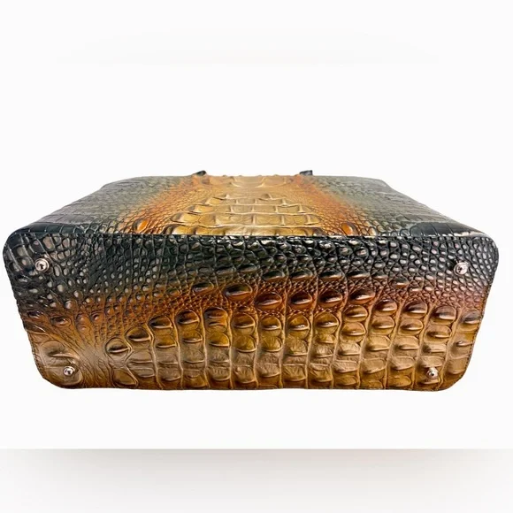 Brahmin Large Duxbury Bayleaf Ombre Satchel Handbag and Ady Wallet - SOLD OUT!!! - Picture 4 of 10